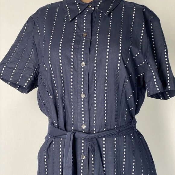 J. McLaughlin “Kalinda” Eyelet Belted Midi Dress – Size 12 (NWT) - Picture 11 of 12